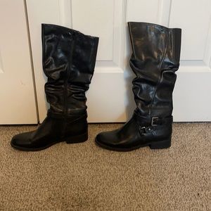 Black tall boots